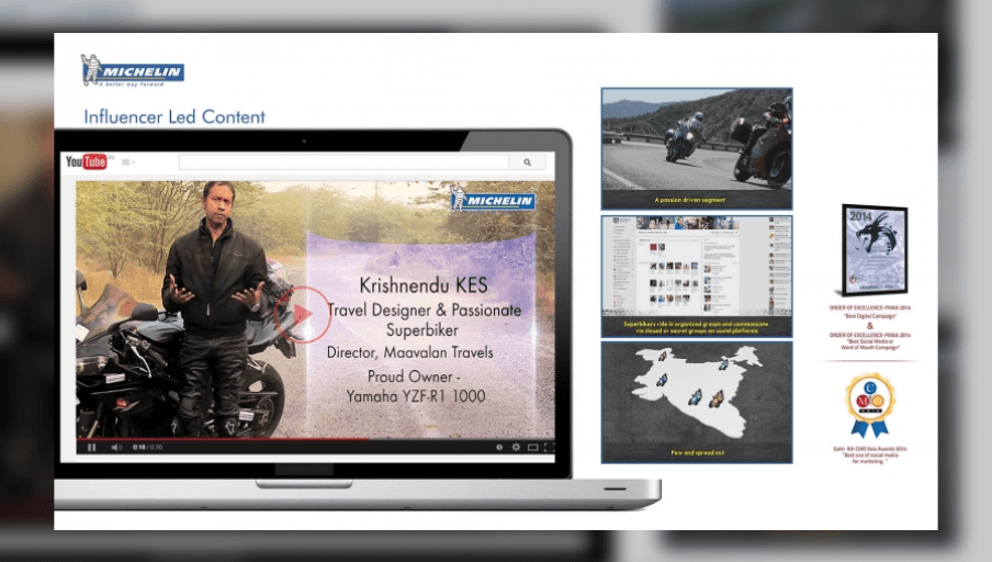 Influencer seeded content: Michelin Power Pilot